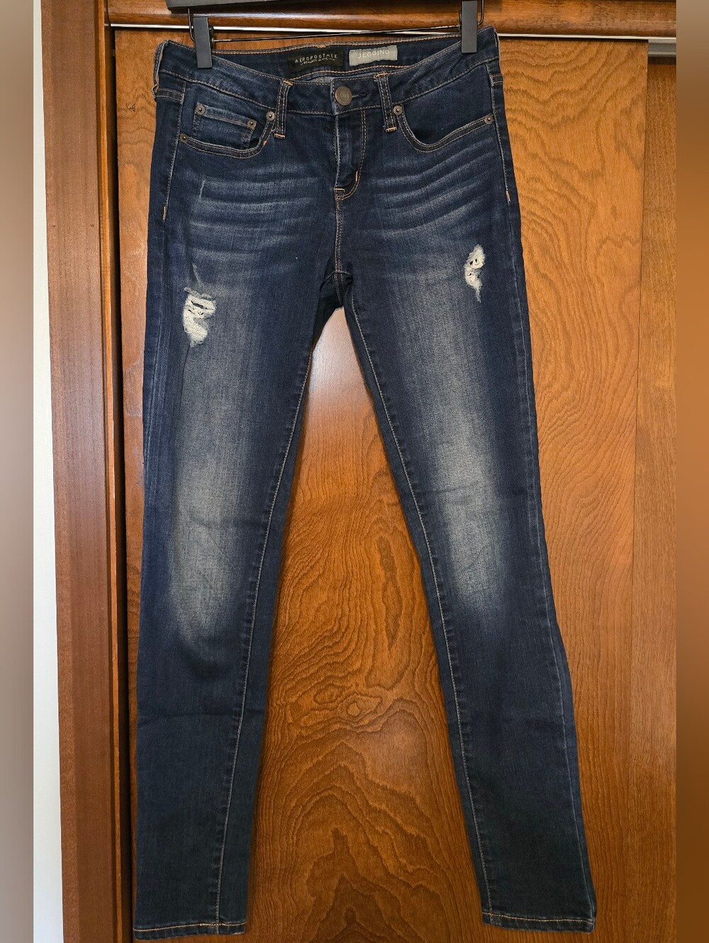 Aeropostale Dark Blue Distressed Jeggings